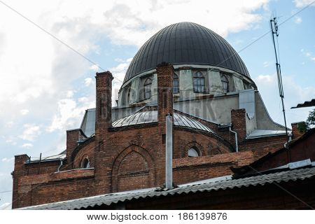 An anciente synagogue in ruin in kharkiv ukraine
