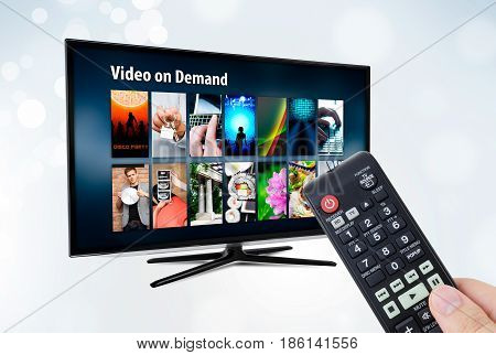 Video on demand VOD application or service on smart TV.