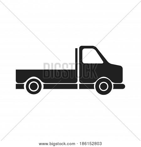 pick-up truck classic truck cargo transport line vector illustration