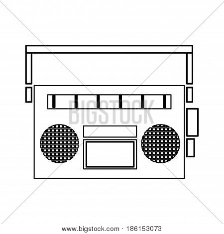 vintage stereo radio music audio vector illustration