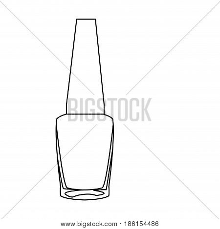 outline nail polish bottle cosmetic image vector illustration