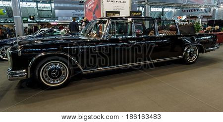 STUTTGART GERMANY - MARCH 02 2017: Full-size luxury car Mercedes-Benz 600 Landaulet (W100). Europe's greatest classic car exhibition "RETRO CLASSICS"