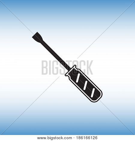 Screwdriver flat vector icon. Screwdriver isolated vector sign. Work tools illustration.