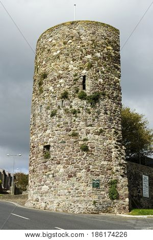 So called Semi-lunar Tower is a part of Waterford medieval fortification.Ireland
