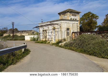 Cagliari: buildings inside the regional park of Molentargius - Sardinia