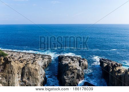 Sea coast in Miyazaki city of Japan