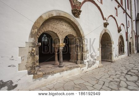 Partial View Of The Monastery Eberbach Cloister Eltville Am Rhein Germany