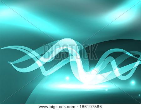 Glowing shiny wave background, energy concept illustration