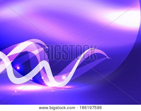Glowing shiny wave background, energy concept illustration