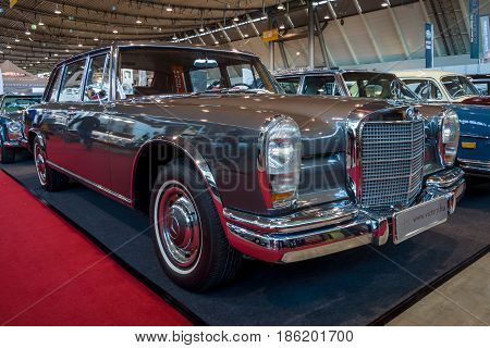 STUTTGART GERMANY - MARCH 02 2017: Full-size luxury car Mercedes-Benz 600 (W100) 1965. Europe's greatest classic car exhibition "RETRO CLASSICS"