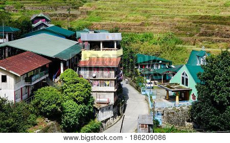 Mountain Village In Banaue, Ifugao, Philippines