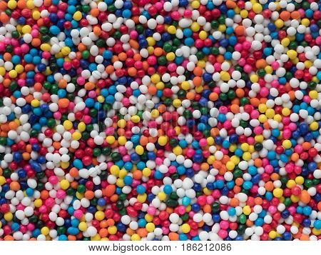 Colorful Nonpareils for baking or candy background