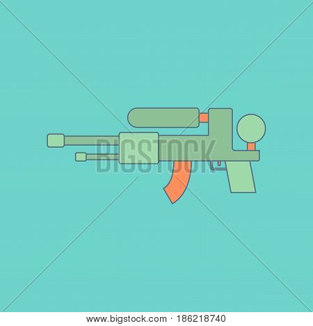flat icon on stylish background Kids toy water gun