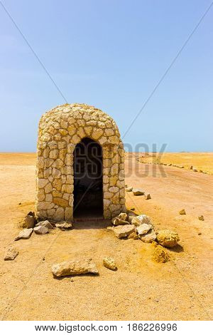 The mud brick house at Ras Muhammad National Park at Egypt