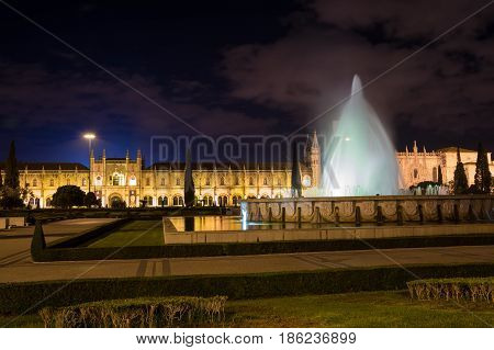 The Jeronimos Monastery or Hieronymites Monastery is a monastery of the Order of Saint Jerome near the Tagus river in Lisbon Portugal
