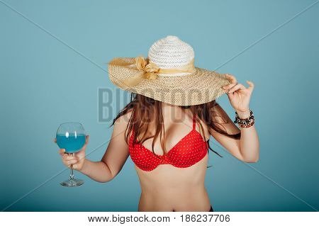 Summer Fashion Girl Wearing Hat