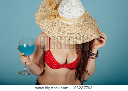 Summer Fashion Girl Wearing Hat