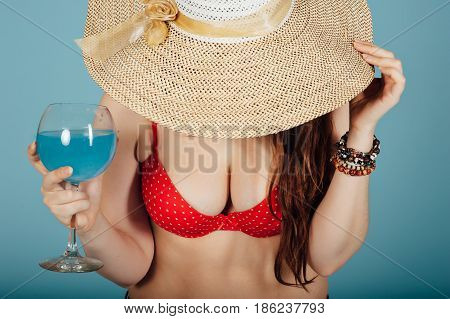 Summer Fashion Girl Wearing Hat