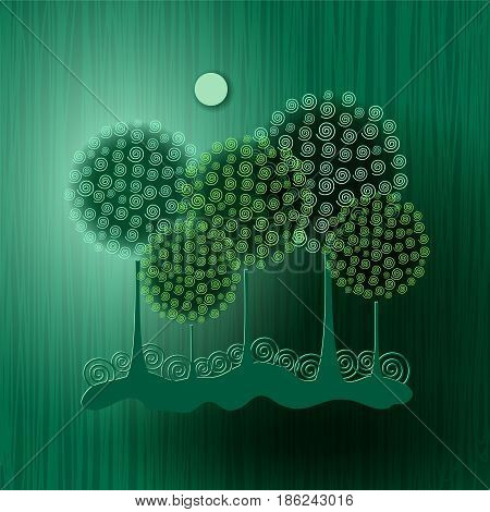 World green environment day background. Vector illustration.