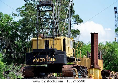 Mai  5, 2017 in Louisiana, United States: Forlatt oljeinstallasjon i St. Tammany Parish, Louisiana, United States