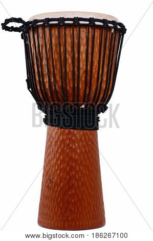 djembe african percussion handmade wooden drum with goat skin