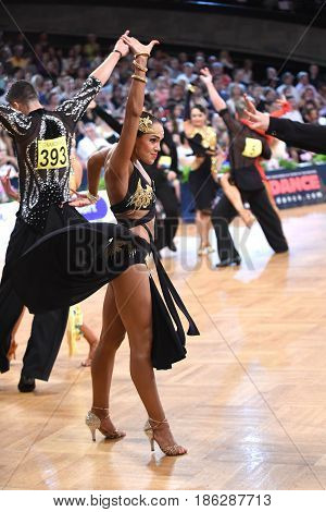 Latin Woman Dancer In A Dance Pose