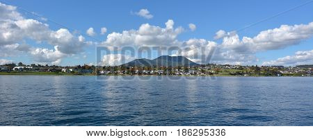 Panoramic Landscape View Of Taupo Town