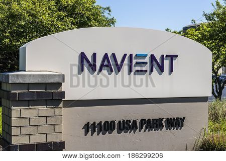 Fishers - Circa May 2017: Navient Corporation Indianapolis Location. After the split from Sallie Mae Navient services and collects on student loans III