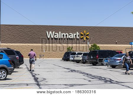 Indianapolis - Circa May 2017: Walmart Retail Location. Walmart is an American Multinational Retail Corporation IX