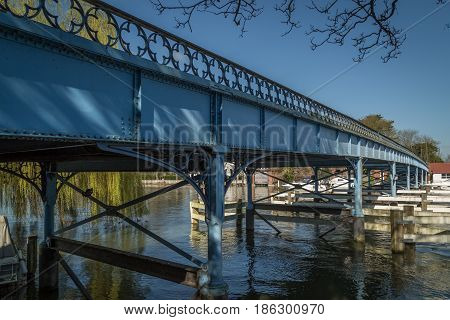 Cookham UK - 15th March 2017: The bridge at Cookham Berkshire UK.