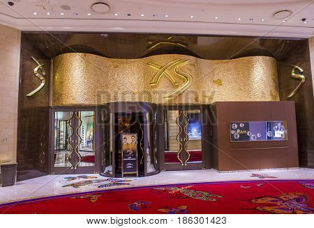 LAS VEGAS - JAN 08 : The XS Night club in Encore hotel in Las Vegas on January 08 2017. The XS named the number one nightclub in the United States by Nightclub & Bars Top 100.