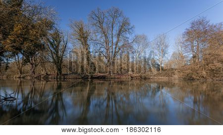Riverside view at Cookham by River Thames UK