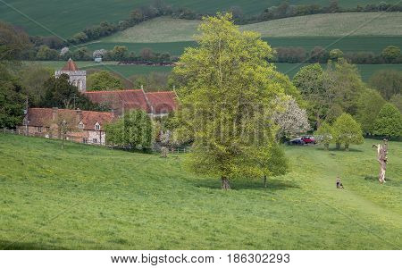 Landscape view of Hughenden Valley High Wycombe UK