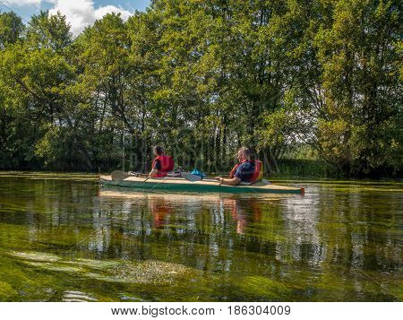 Kayakers During Canoeing  Excursion