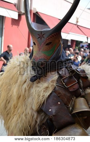 The old Traditional masks of Sardinia .