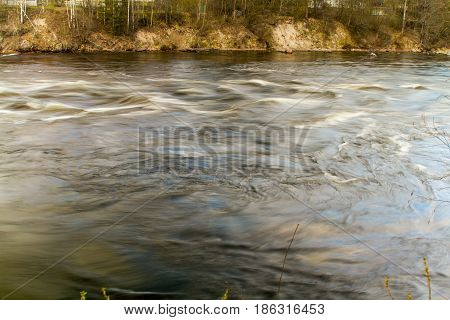 Russia. The Leningrad Region. Losevo. Vuoksa river with river rapids