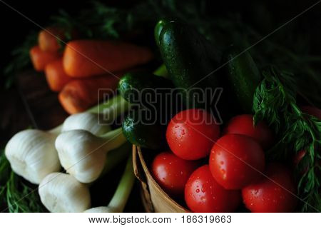 Spring and summer vegetables to your table. Healthy eating. Vegetarian food.Low calories