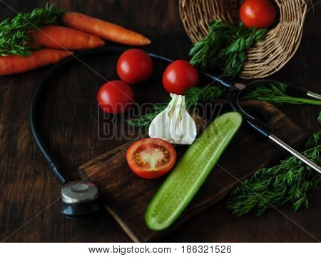 Spring and summer vegetables to your table. Healthy eating. Vegetarian food. Low calories