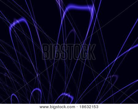 Imagen fractal de luz dispersada en un show de luces láser abstracta.