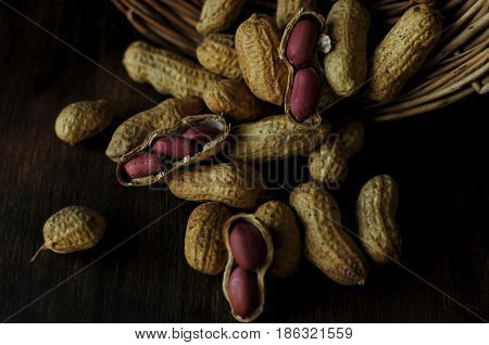 Delicious and healthy nuts. Vegetarian food. Calorie food.