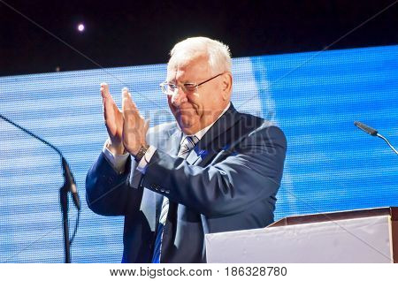 JERUSALEM, ISRAEL. May 4, 2017. President of Israel Reuven 