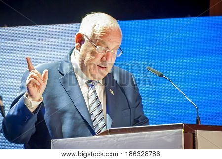 JERUSALEM, ISRAEL. May 4, 2017. President of Israel Reuven 