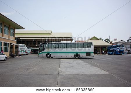 Golden Dragon Bus Of Greenbus Company. Route  Between Chiangmai And Phayao