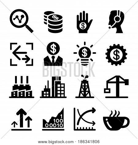 Finance Stock Exchange icon set vector illustration graphic design