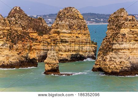 Cliffs of Ponta da Piedade, Lagos, Algarve, Portugal