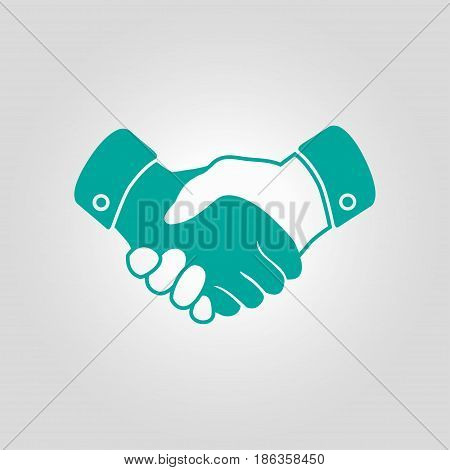 Handshake sign icon. Successful business symbol. Flat design style.