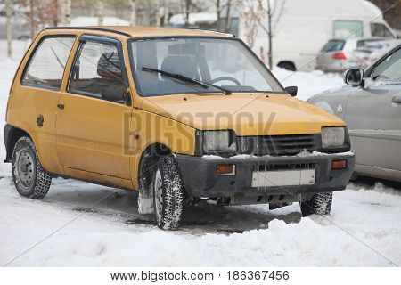 St. Petersburg Russia November 13 2016 Minicar VAZ-1111 