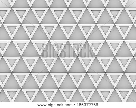 Equilateral Triangles - White Abstract Background