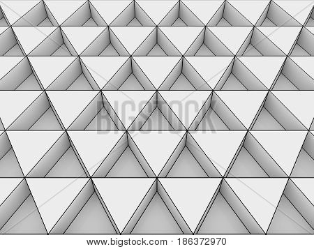 Equilateral Triangles - White Abstract Background