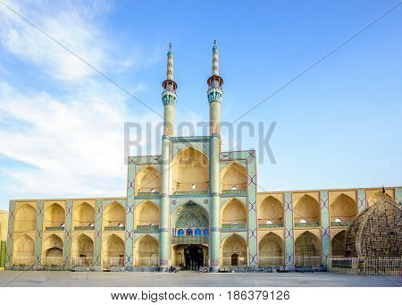 View on Amir Chakhmaq Mosque Complex in Yazd Iran